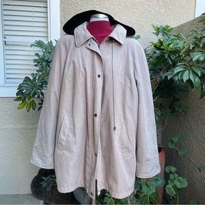 Vintage dusty brown Fleet Street jacket with removable hood and lining